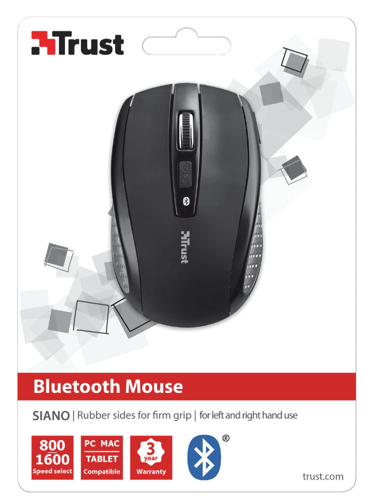 Trust Mouse Wireless Bluetooth Siano, Black