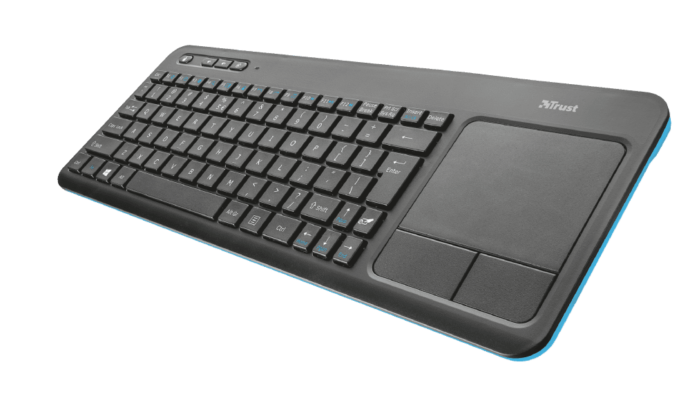 Trust Keyboard Touchpad, Veza Wireless, ideal for Smart TV, Black
