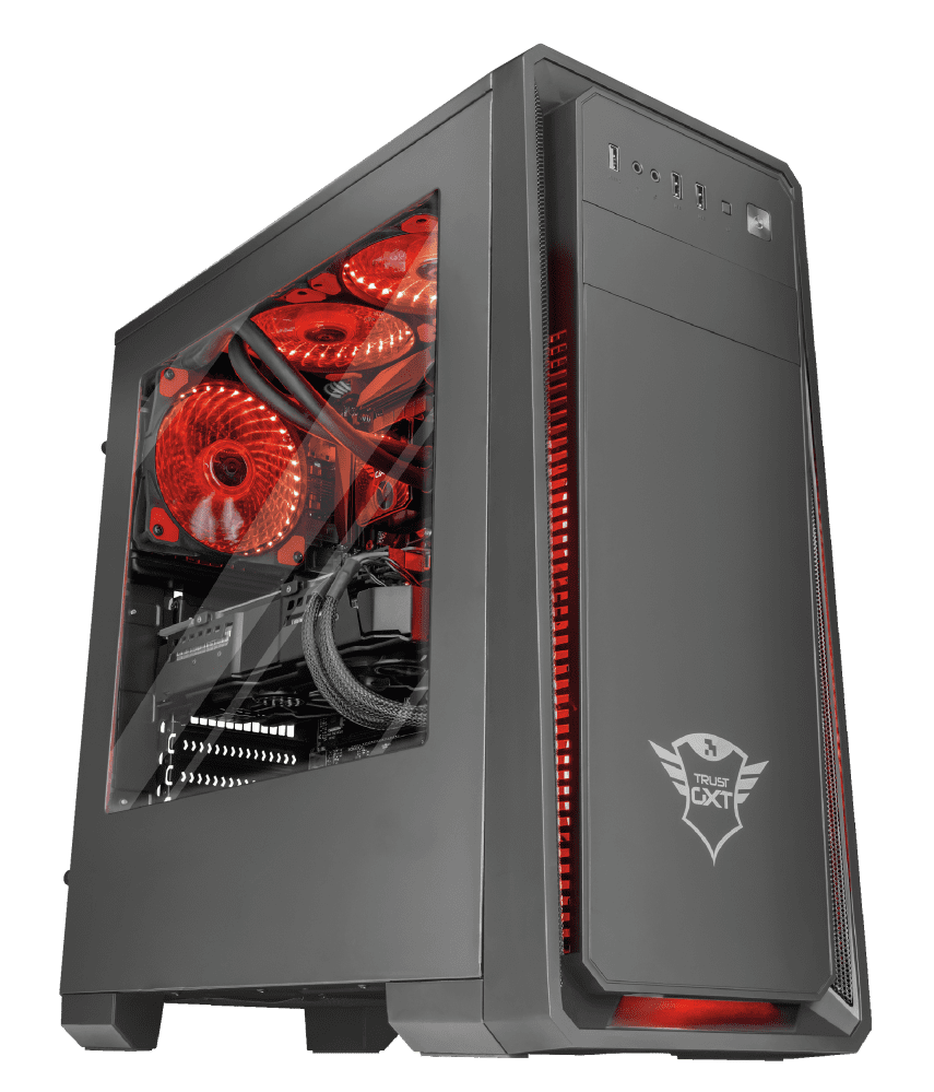 Trust Case GXT 1110 windowed mid-tower ATX PC.