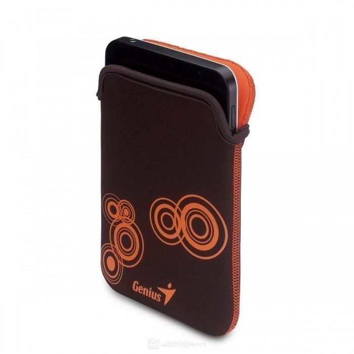 Genius Sleeve GS-701, Brown+Orange, 7" Sleeve for e-Book Reader or Tablet PC