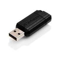 Verbatim Flash Drive USB 2.0 8GB, Pinstripe, black