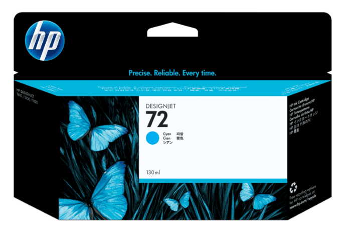 (C9371A)HP Ink/Crtg. N.72HC Cyan HP Designjet T1100