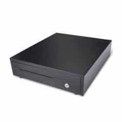Tysso Metallic Cash Drawer, Black, 4B8C Tray-Metal Gripper, RJ12-6pin