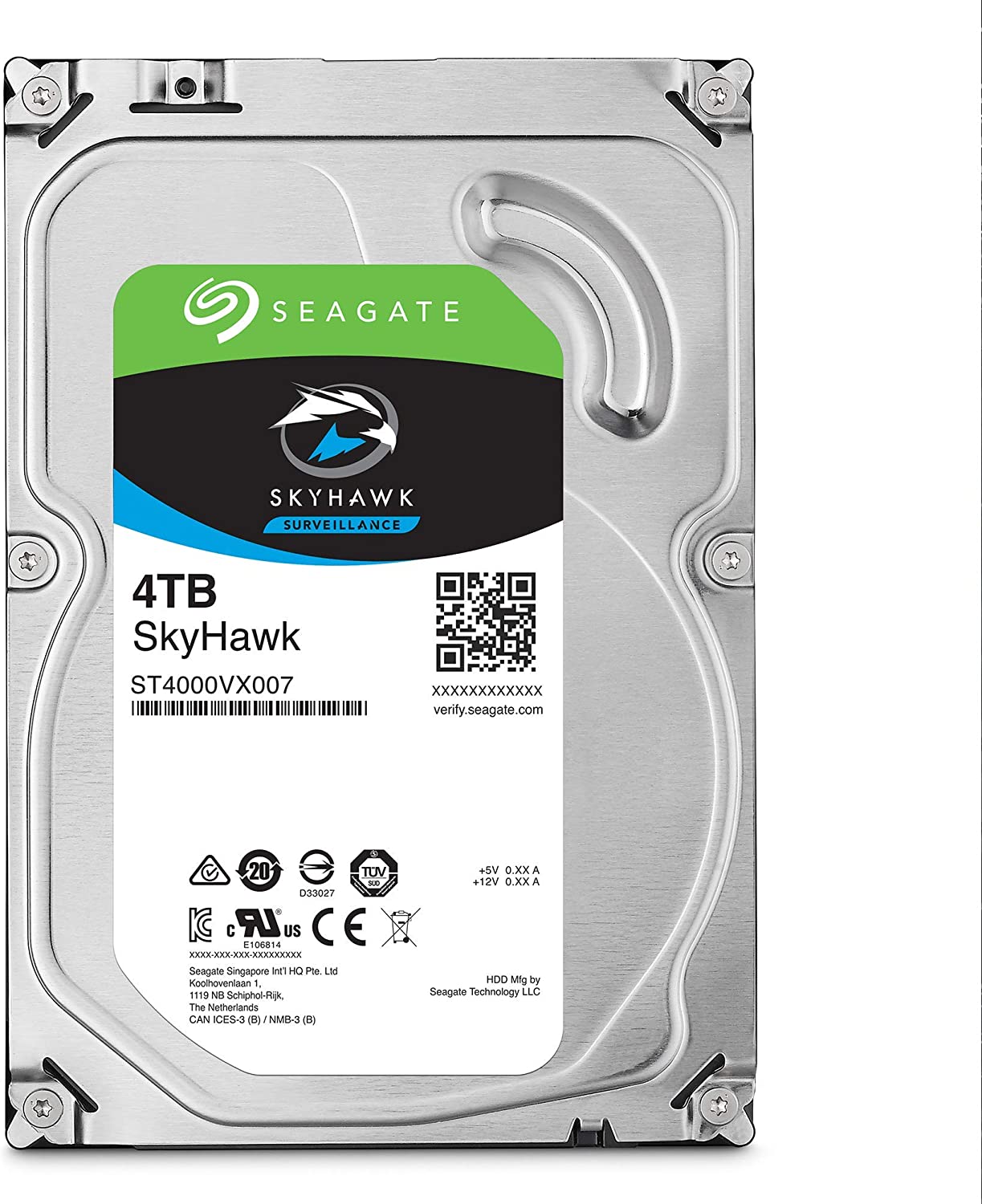 Seagate HDD 4TB 64MB 3.5", Skyhawk Surveillance Sata III