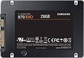 Samsung SSD, 2.5”, 250GB, 870 Evo, V-NAND, 560MB/s Read, 530MB/s, Write