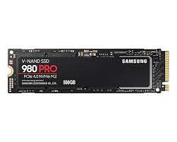 Samsung SSD, M.2, 500GB, NVMe, 980 Pro, PCIe Gen 4.0 x4, NVMe 1.3c, up to Read 7,000MB/s, Write 5000MB/s