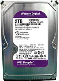 WD Internal HDD 3.5", 2TB, 5400 rmp, 64MB, SATA 6Gb/s 8.9 cm, Purple Surveillance storage