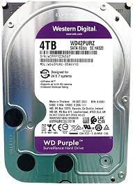 WD HDD 4TB, 256MB, SATA 3.5", Purple Surveillance